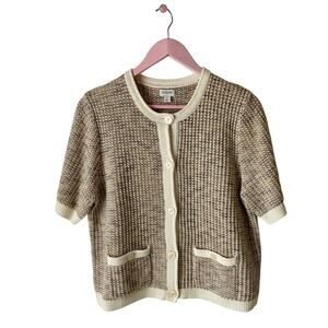 J. Crew Short-Sleeve Lady Cardigan Sweater Size Large